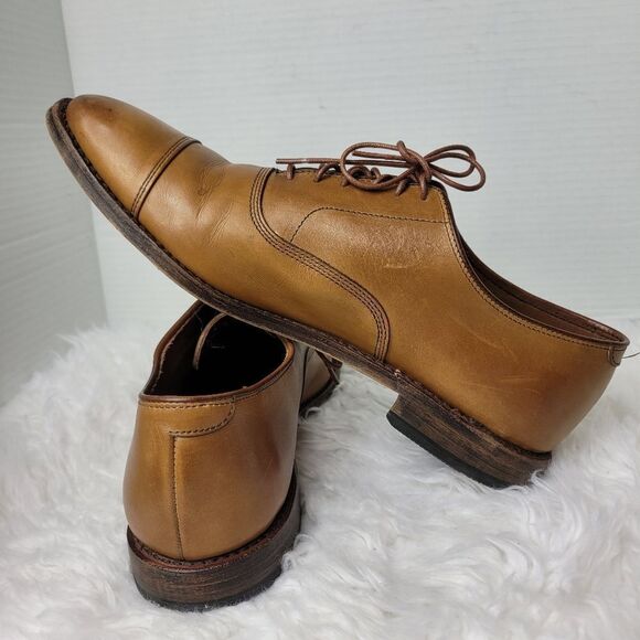 Allen Edmonds "Park Avenue" Men's Shoes Size 11.5 D Cap Toe Oxfords Walnut - Picture 6 of 11